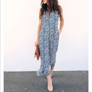Wild Blue Yonder Pocketed Jumpsuit